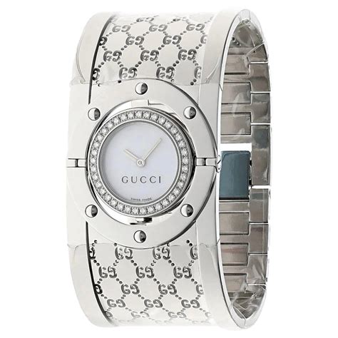 montre gucci femme bracelet noir|gucci wrist watches for women.